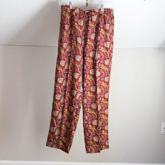 J.Crew Collection Pull-on Silk-Twill Pant in Jungle Cat Print sz 6 - Picture 3 of 8